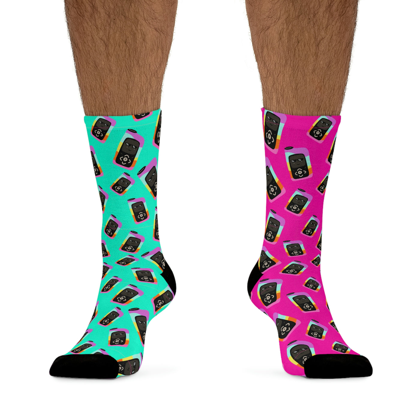 Lil'Pump Neon Green and Pink Recycled Poly Socks