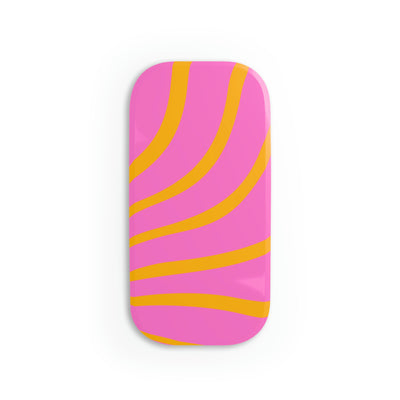 Pink and Mustard Phone Click-On Grip